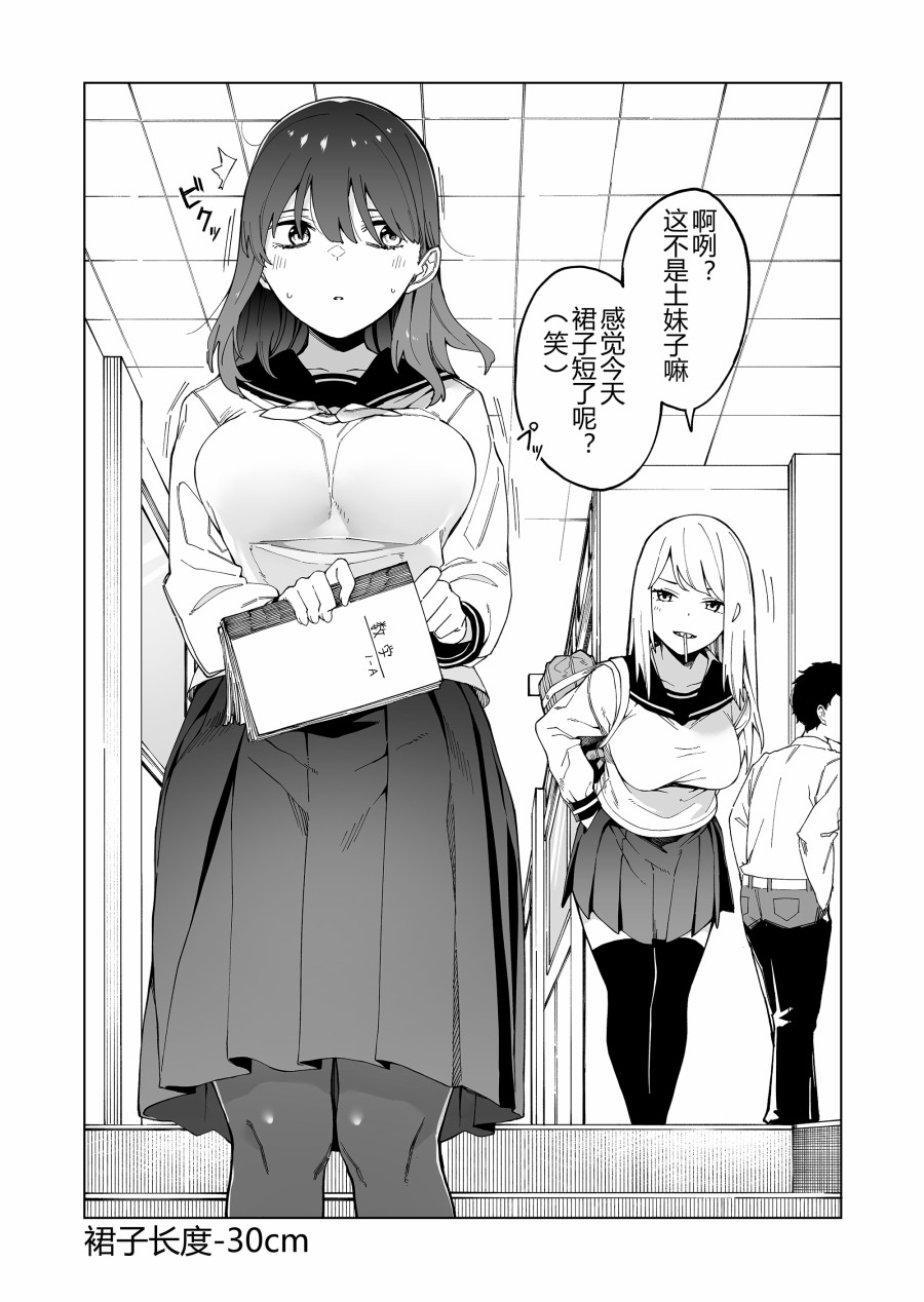 每多一个赞，就让班上的土妹子裙子短0.1mm1话图