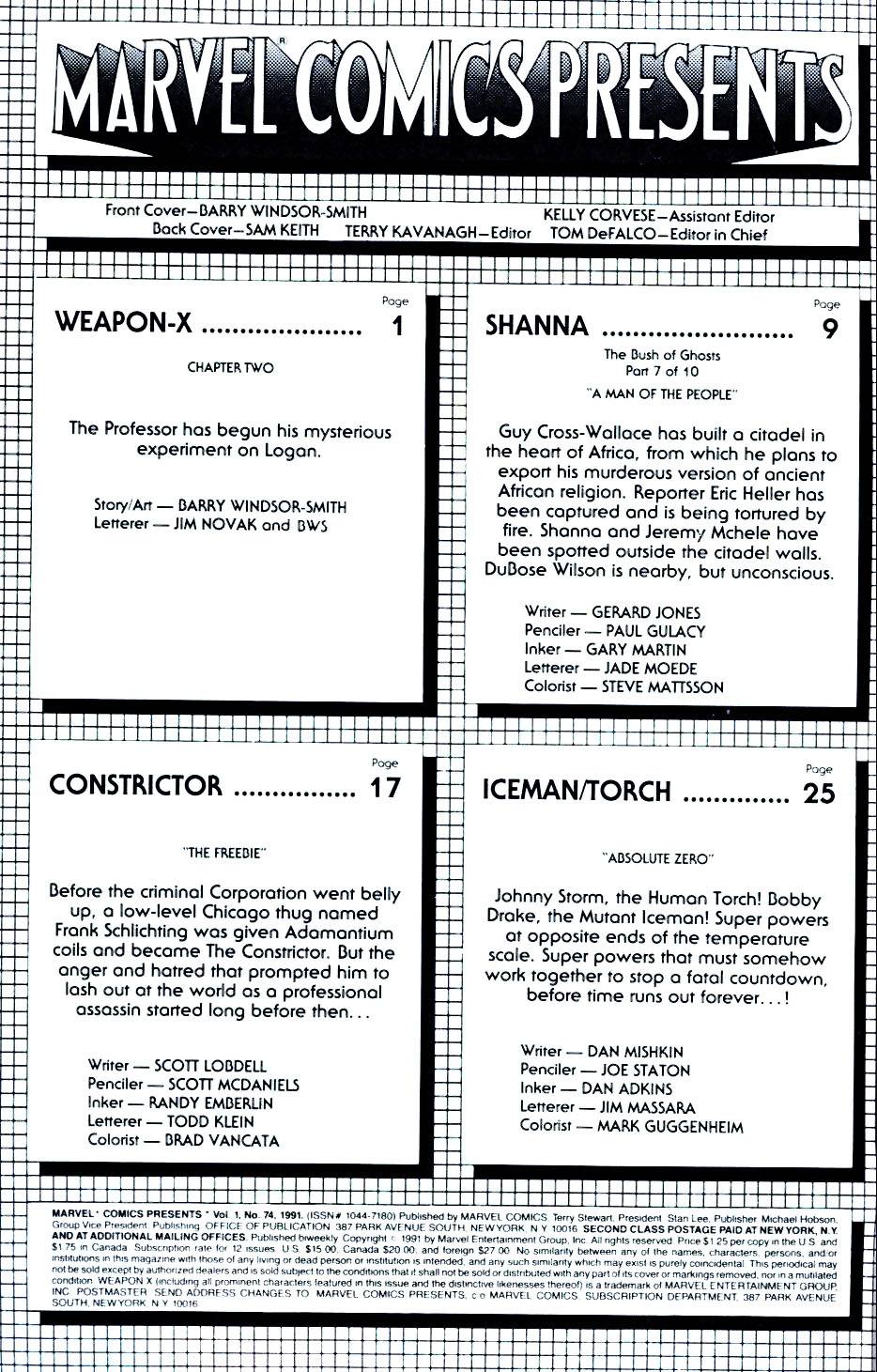 Marvel Comics Presents第74卷图