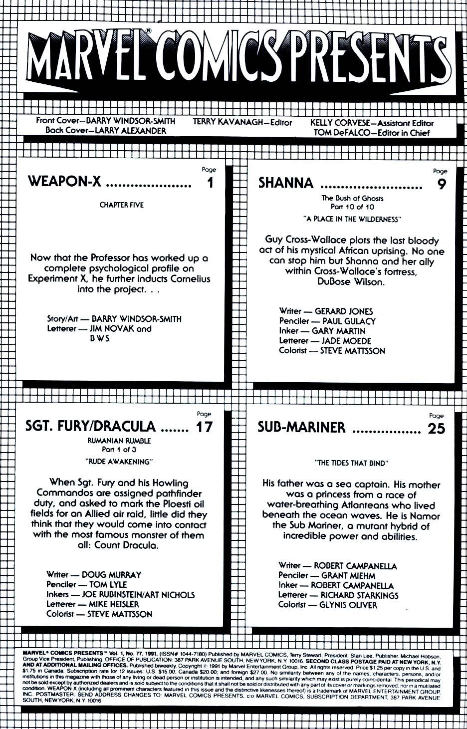 Marvel Comics Presents第77卷图