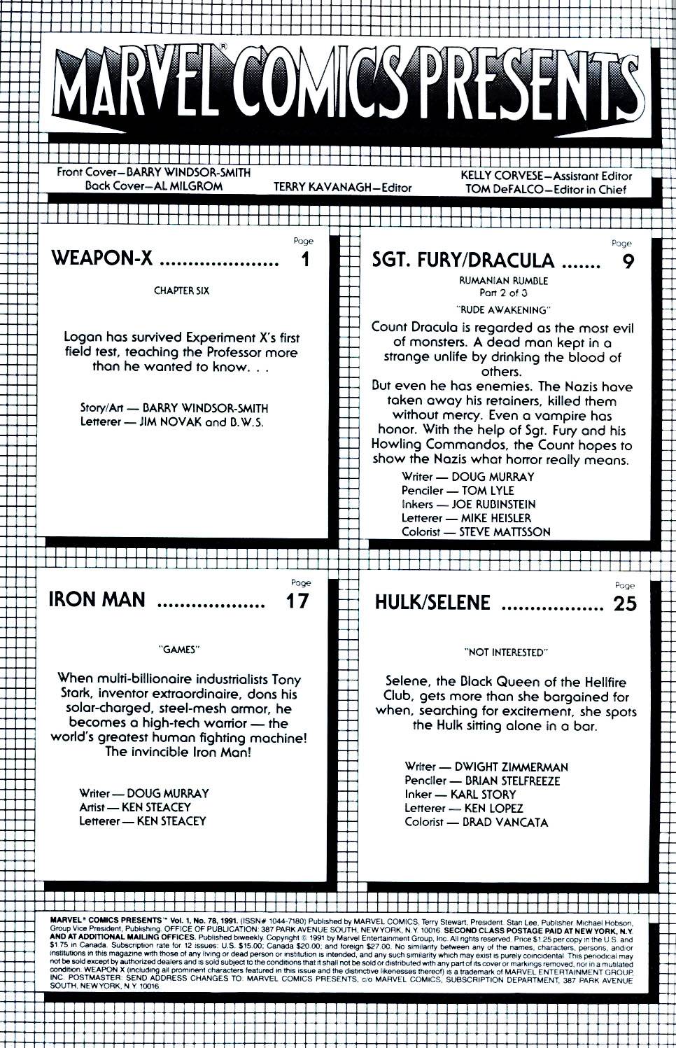 Marvel Comics Presents第78卷图