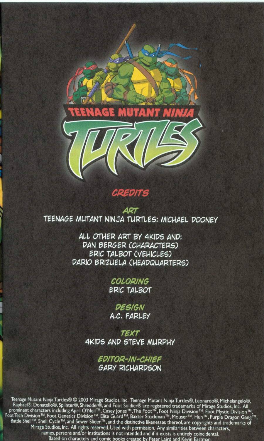 忍者神龟03版动画官方资料设定书全1卷图