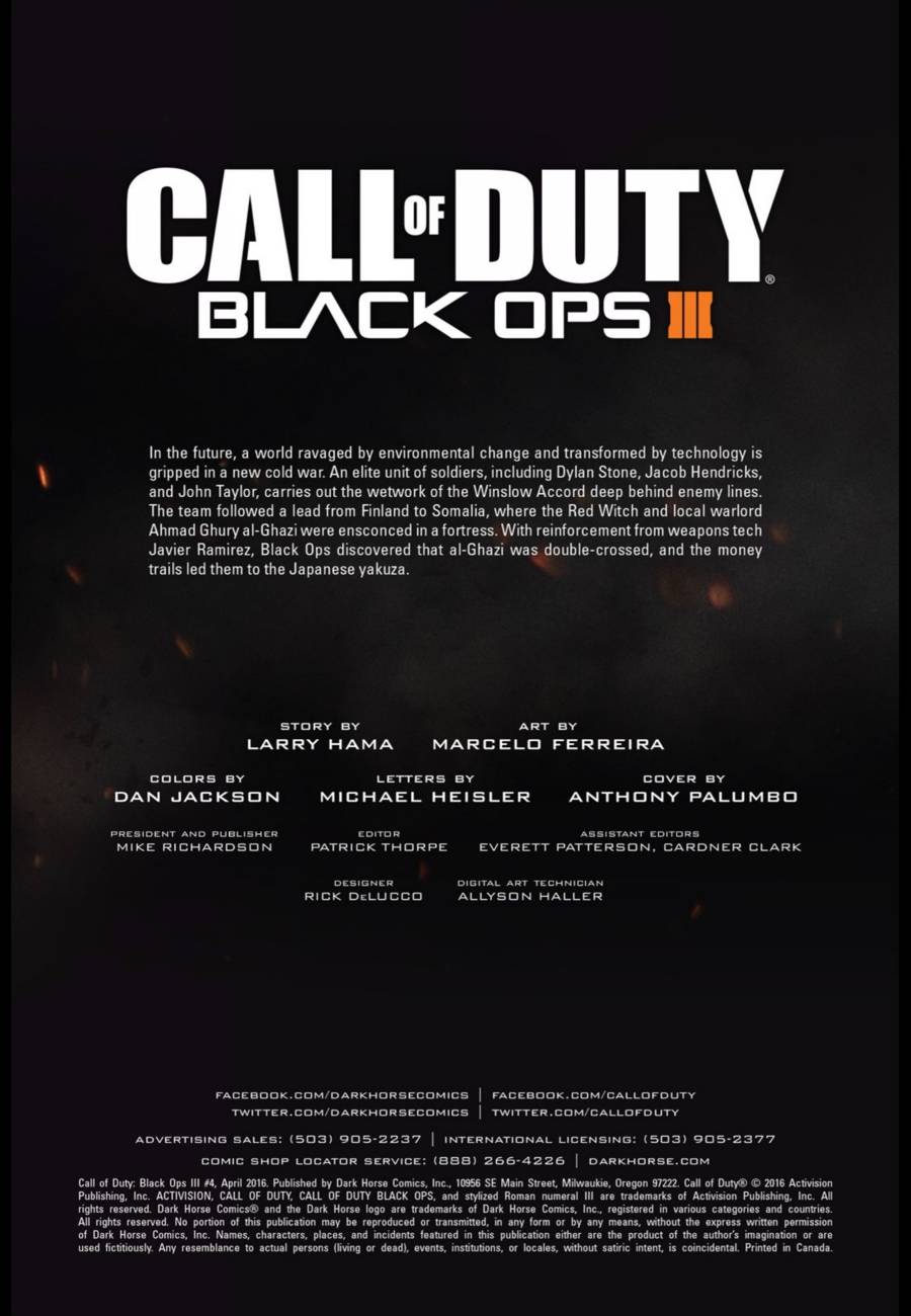 使命召唤：黑色行动3前传 4卷 第1页