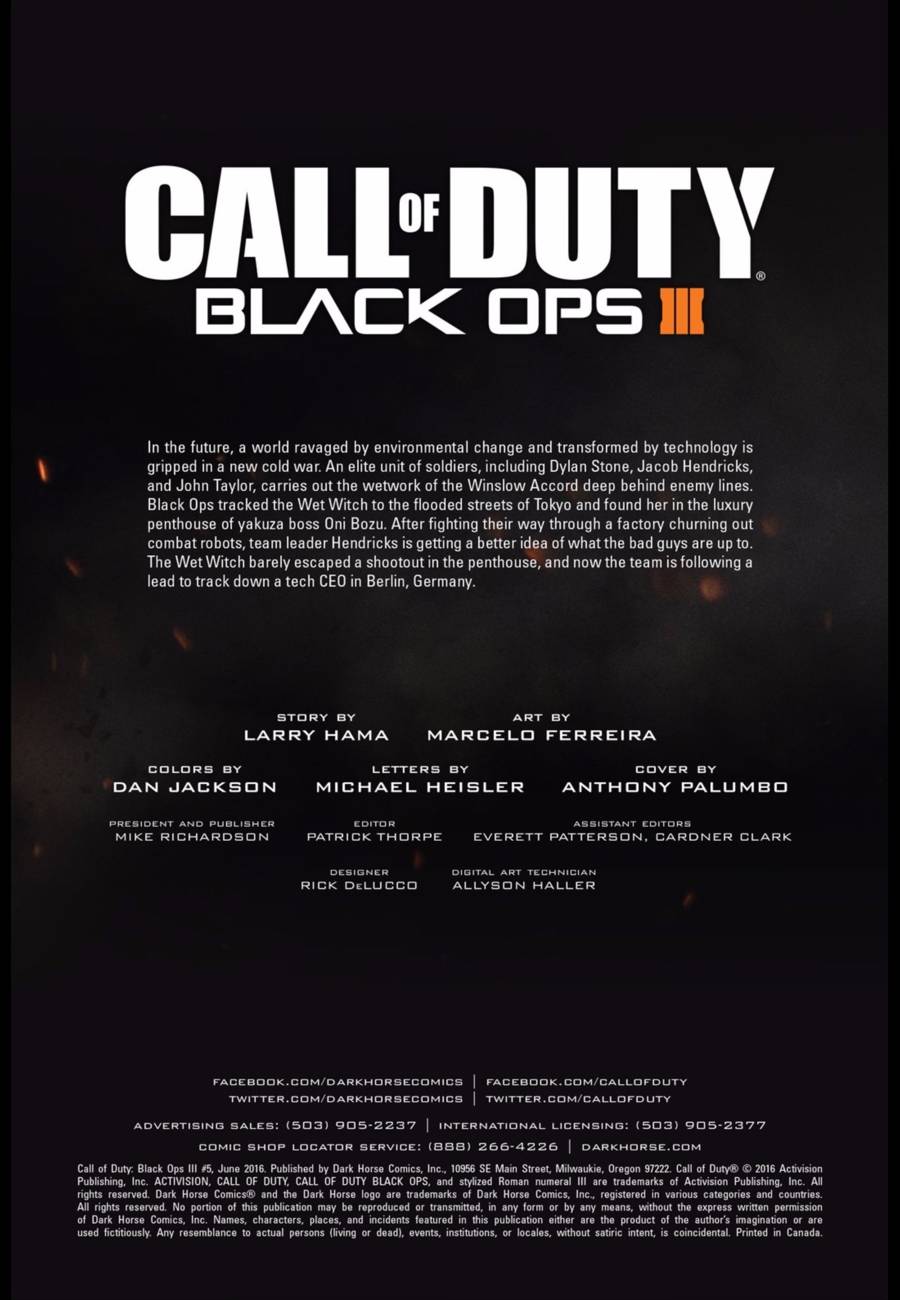 使命召唤：黑色行动3前传 5卷 第1页