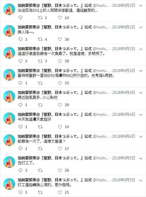 星野、闭上眼。 官推19 第0页